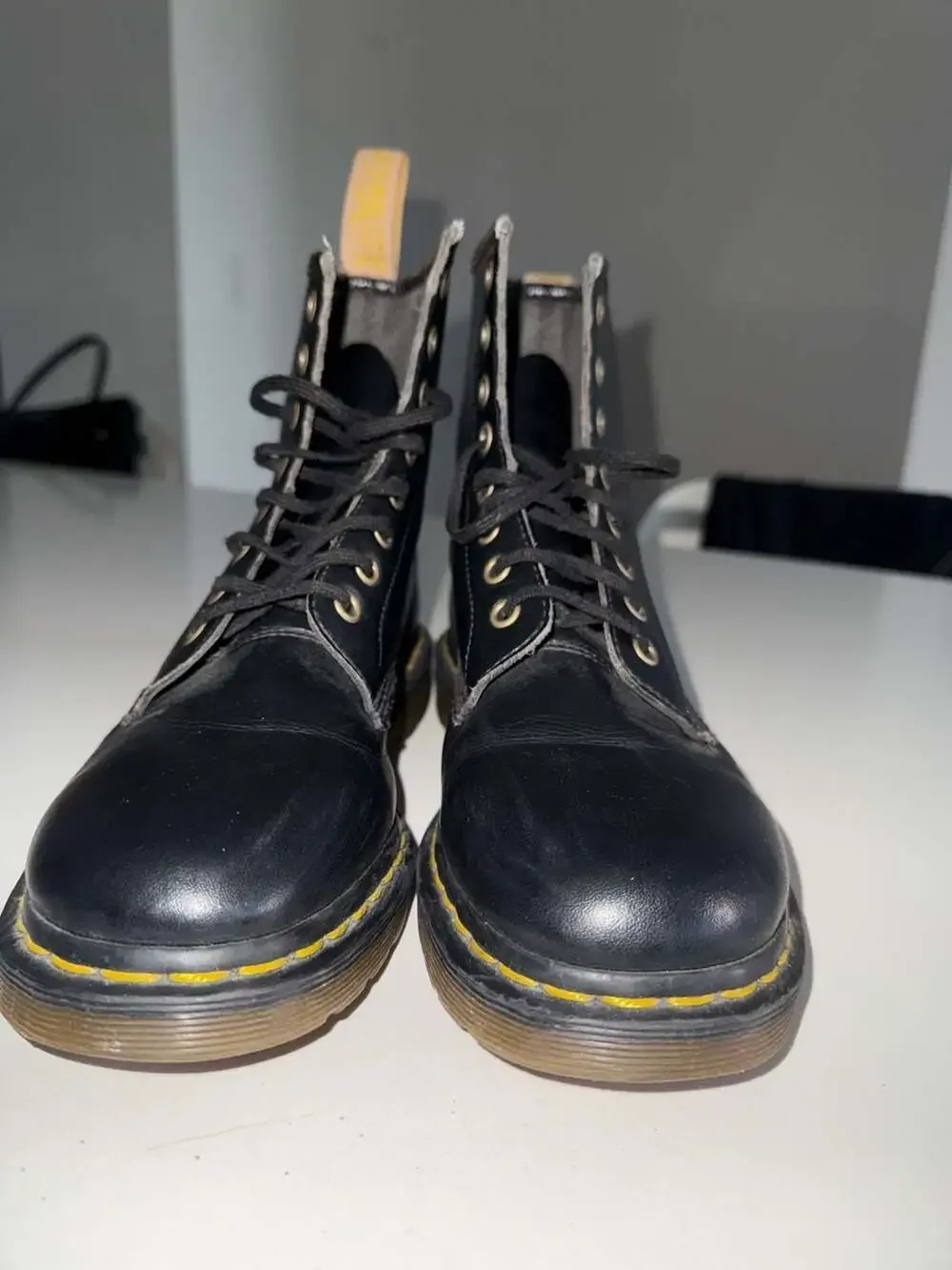 Dr. Martens 1460 Vegan 8-Eye Black Boots Size US Women's 8 / Men's 7